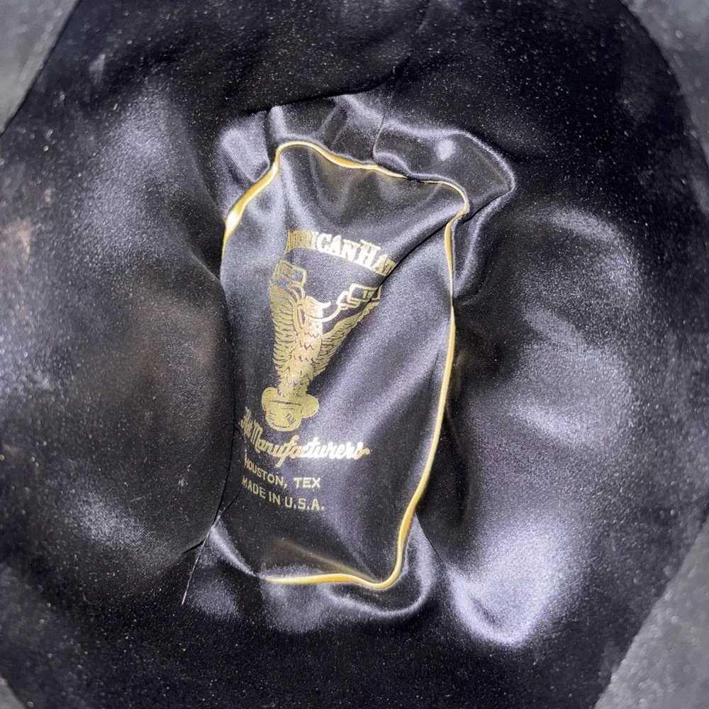 Vintage American Hat Makers Blue Cattleman Cowboy Hat Felt Size 6 7/8 - Picture 4 of 15